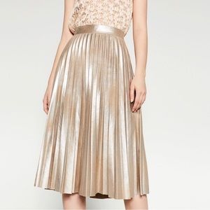 Champagne Pleated Skirt - Zara